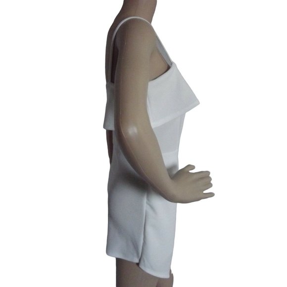 Absolute Angel Romper Large White Skort Shorts L sleeveless spaghetti straps - Picture 6 of 8